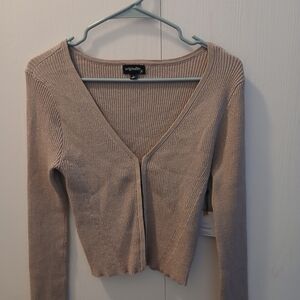 Originality Women's Beige Cardigan Sweater